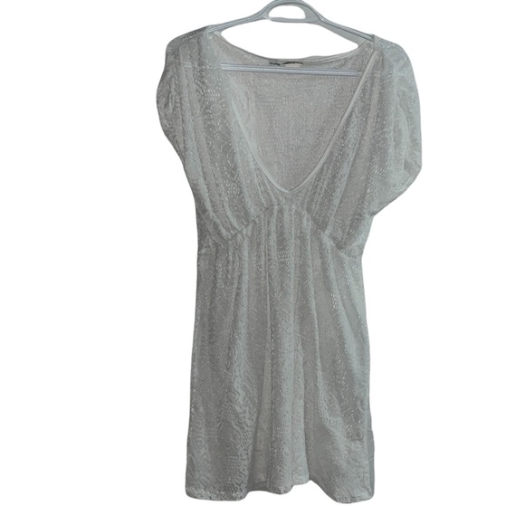 | MIKEN SWIM | White lace bathing suit coverup